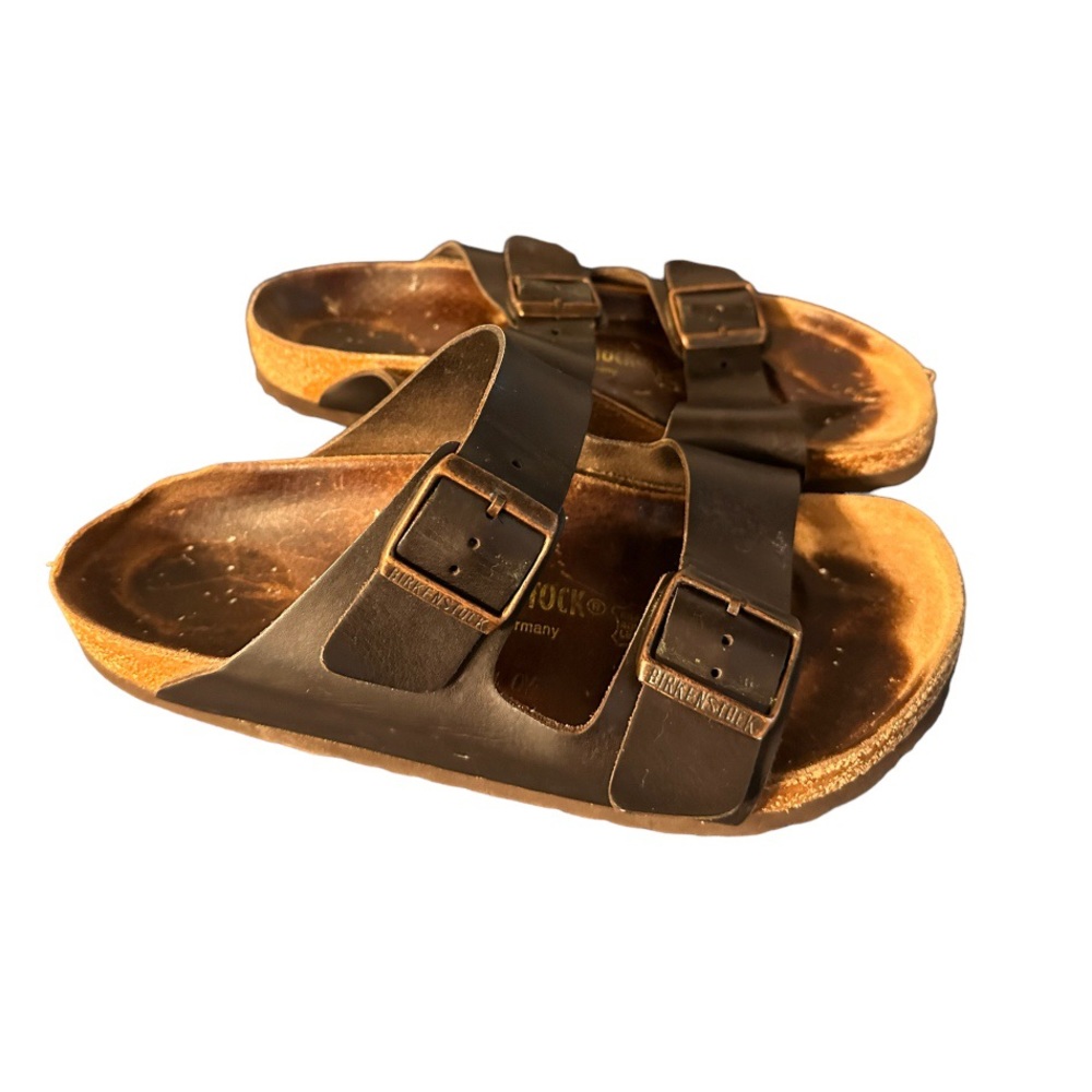 Birkenstock Unisex Sandals Arizona Big Leather 5.5 UK 39 EU 8 W 6 M US Cork Used